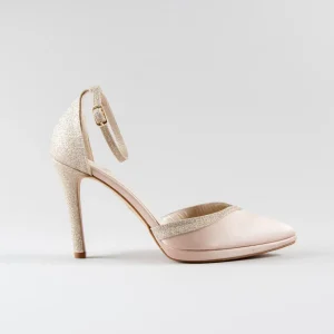 Ankle Strap Perla 100mm – Satin Nude