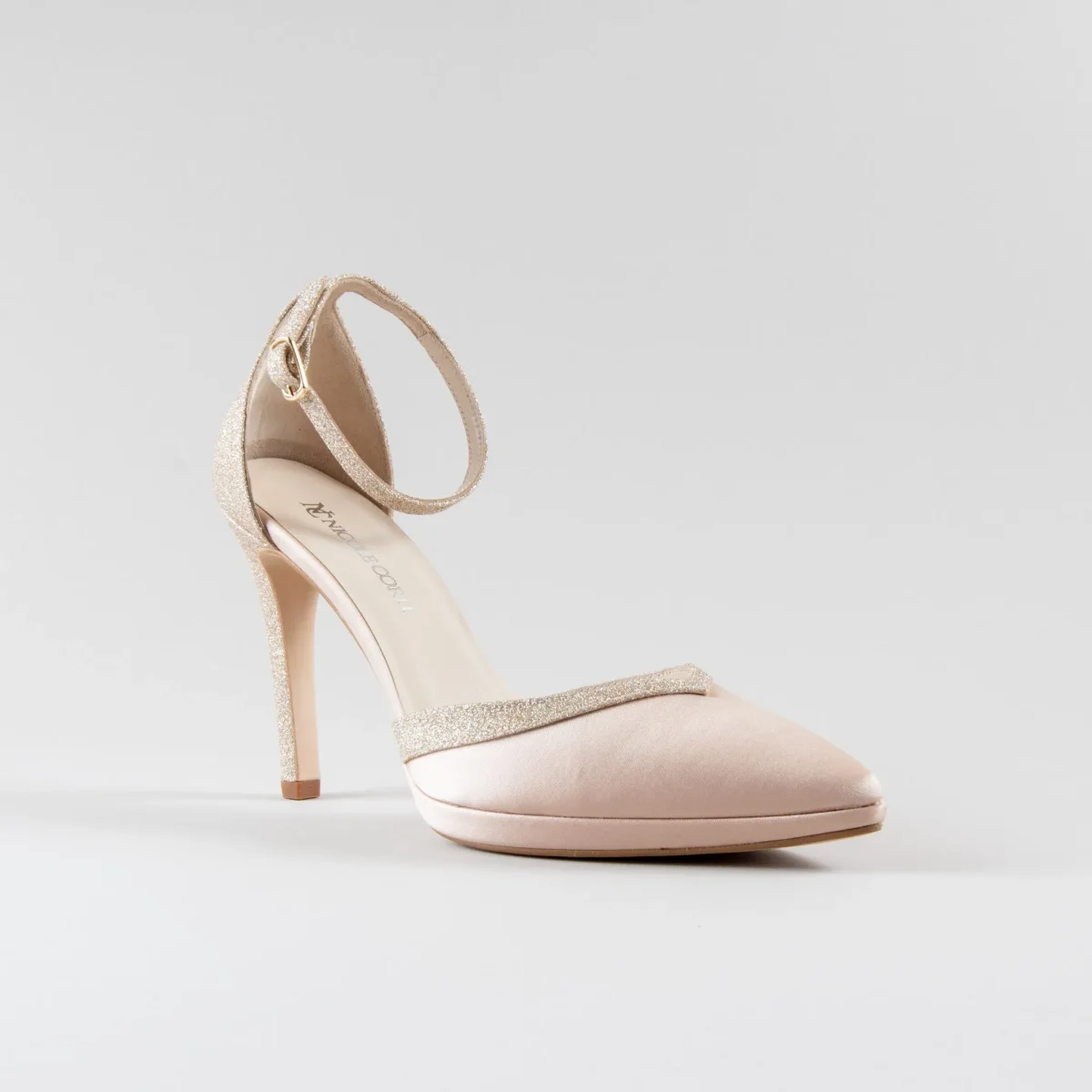 Ankle Strap Perla 100mm – Satin Nude - immagine 3