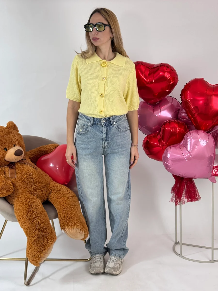 JEANS STRAPPO CON FIORI - immagine 7