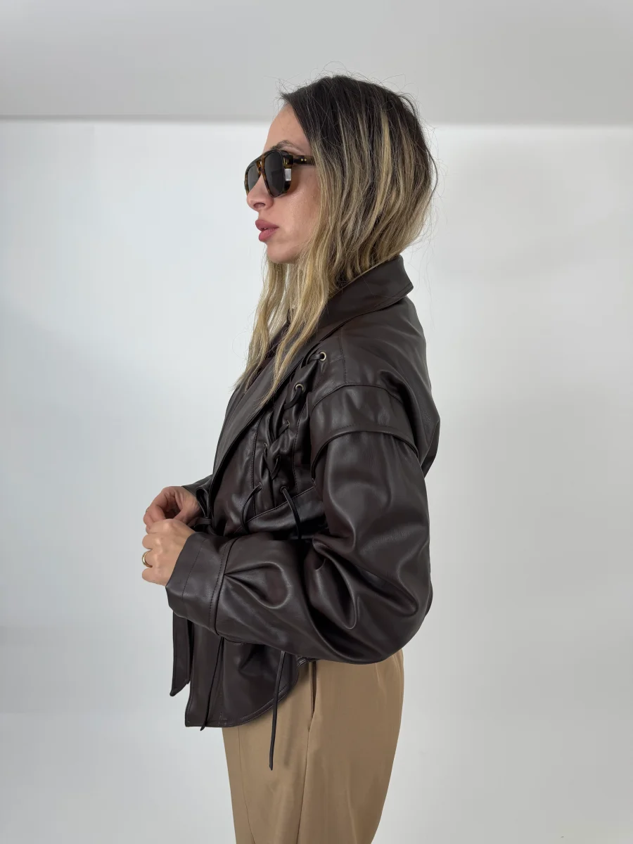 GIUBBINO ECOPELLE TRECCE - immagine 4