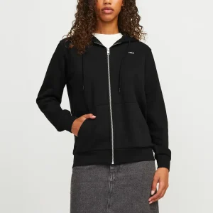 JJXX Felpa con zip 'JXABBIE' in col. nero