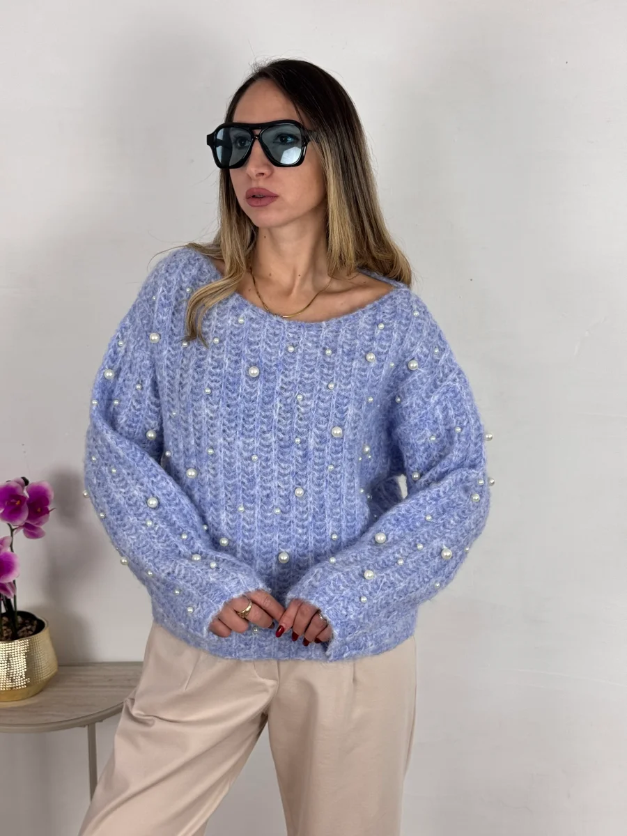 MAGLIONE ENEA AZZURRO - immagine 7