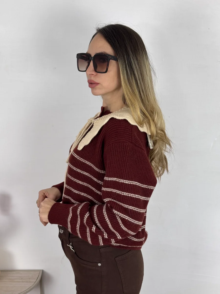 CARDIGAN SAMARA BORDEUAX - immagine 4