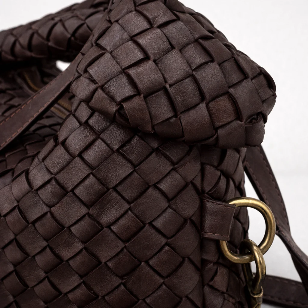 Borsa in pelle artigianale intrecciata - immagine 4