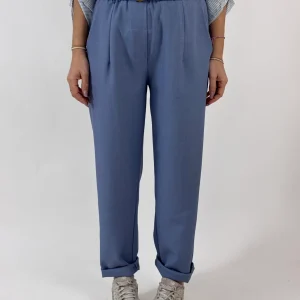 PANTALONE BRENDA AZZURRO CON CINTURINO