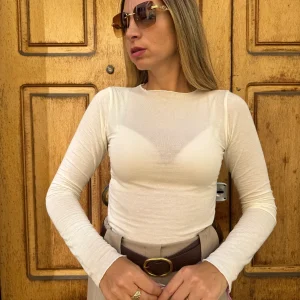 MAGLIETTINA MISTO CASHMERE BURRO