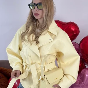 CHIODO IN ECOPELLE NICE GIALLO