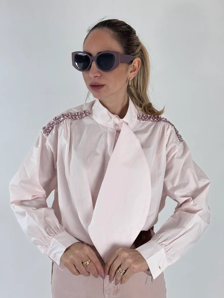 CAMICIA ARIELLE STRASS ROSA - immagine 6