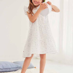 Abito da cerimonia bianco con fiori