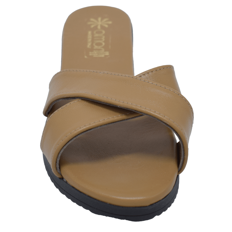 Primula: Ciabatte a Fasce Incrociate in Pelle Nappa - immagine 6