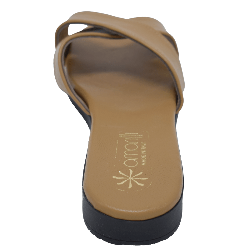 Primula: Ciabatte a Fasce Incrociate in Pelle Nappa - immagine 8