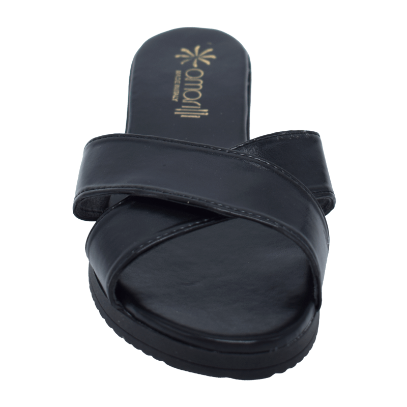 Primula: Ciabatte a Fasce Incrociate in Pelle Nappa - immagine 7