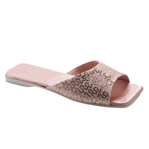 Alice: Ciabatte da Sposa a fascia singola in cotone elasticizzato e strass