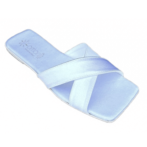 Barbara: Ciabatte da Sposa in Raso a fasce incrociate