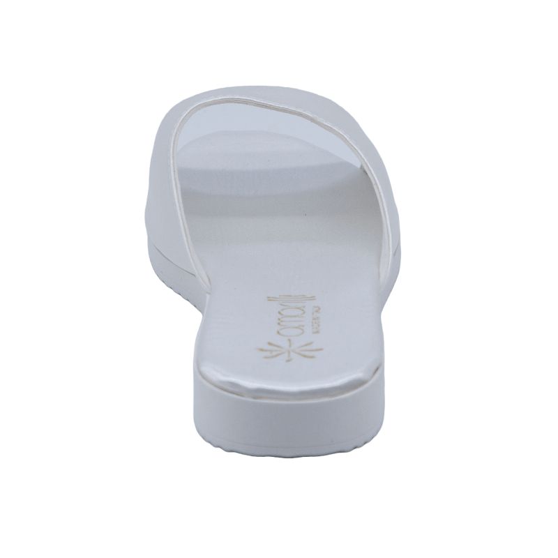 Viola: Ciabatte a Fascia di Raso Bianco - immagine 4