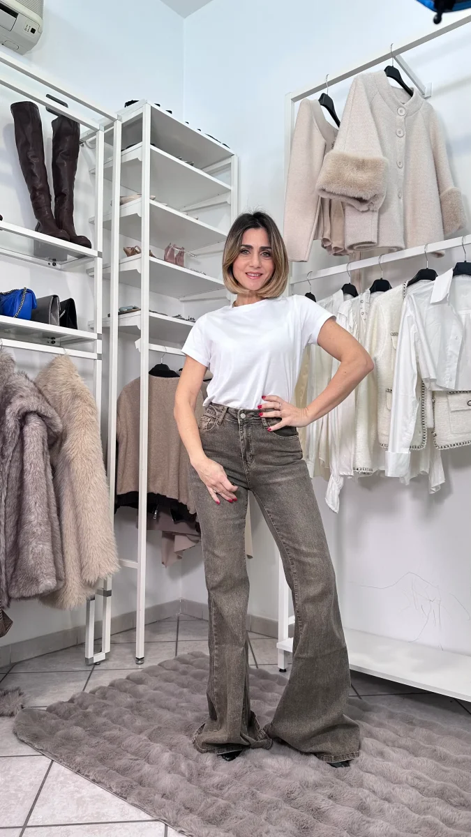 Jeans Flare Shape 70 sabbiato - immagine 2
