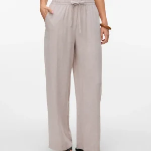 VERO MODA Wide leg Pantaloni in Lino - col. Beige