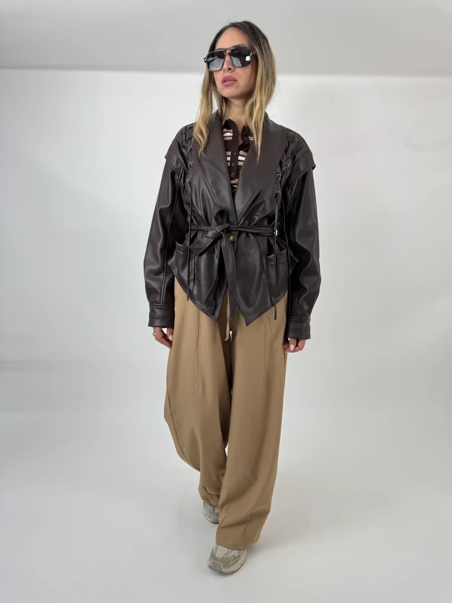 GIUBBINO ECOPELLE TRECCE - immagine 6