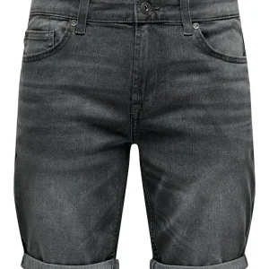 BERMUDA IN JEANS BASIC - GREY DENIM
