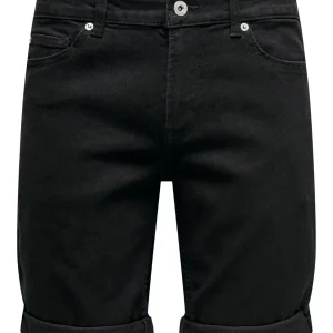 BERMUDA IN JEANS BASIC - BLACK DENIM