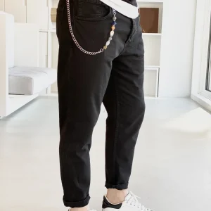 BLACK JEANS CON CATENA