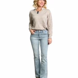 Jeans zampa -5kg push up sabbiato vita bassa
