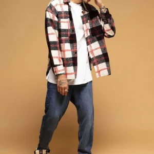 CAMICIA A QUADRI CON DISEGNO SUL RETRO