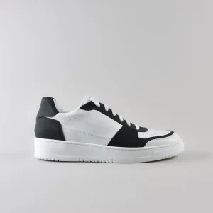 Sneakers Mike in Pelle Bianca e Nera