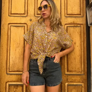 CAMICIA FIORELLINI LIME