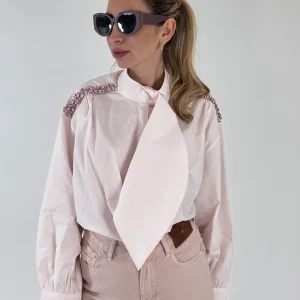 CAMICIA ARIELLE STRASS ROSA