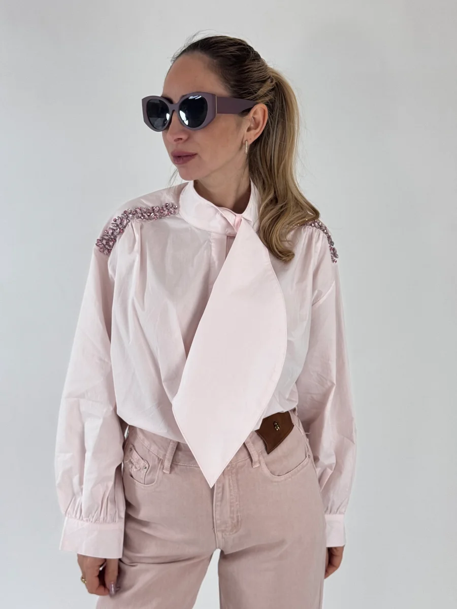 CAMICIA ARIELLE STRASS ROSA - immagine 2