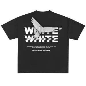 T-SHIRT "DELTANOVE WHITE"  - Col. Nero
