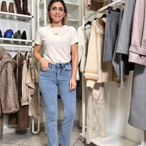 Jeans Straight Push Up – Effetto -5kg lavaggio chiaro