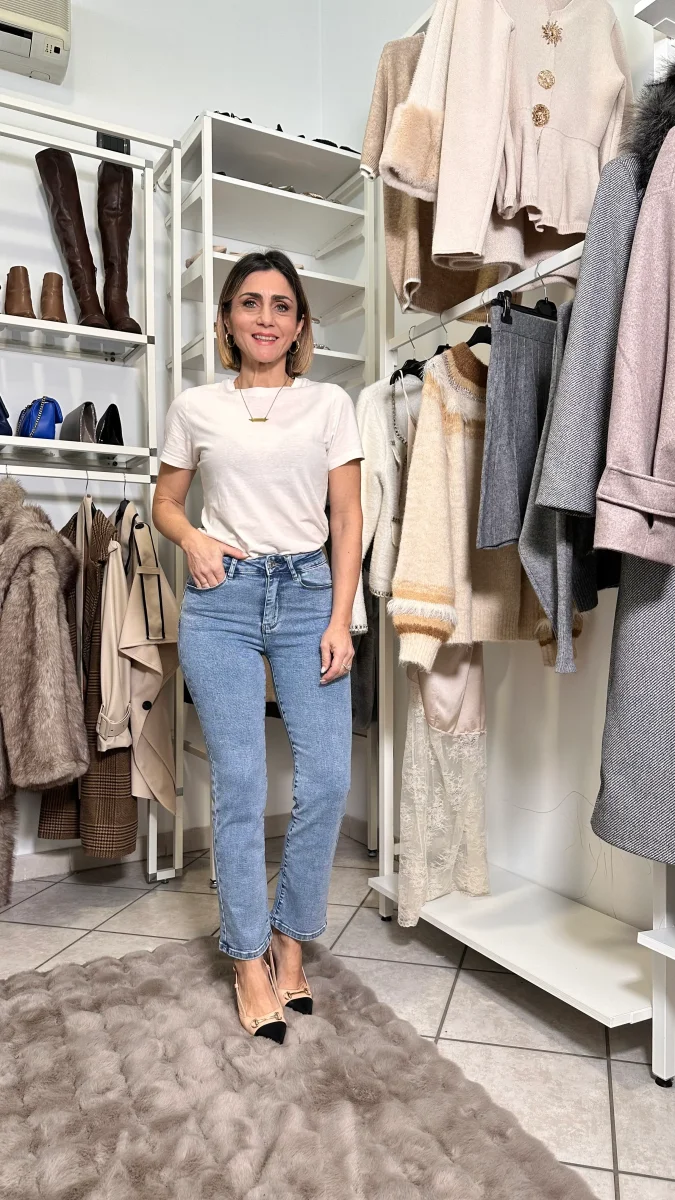 Jeans Straight Push Up – Effetto -5kg lavaggio chiaro