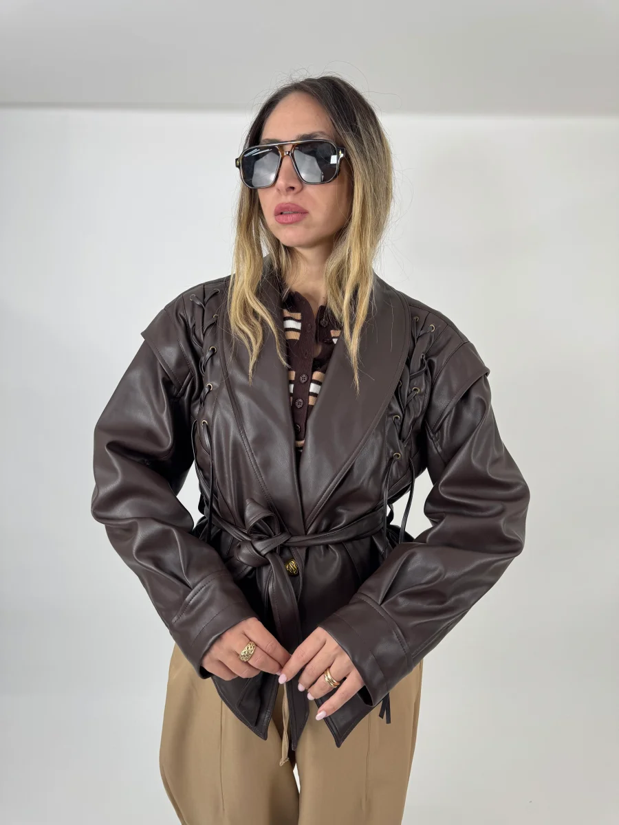 GIUBBINO ECOPELLE TRECCE - immagine 2