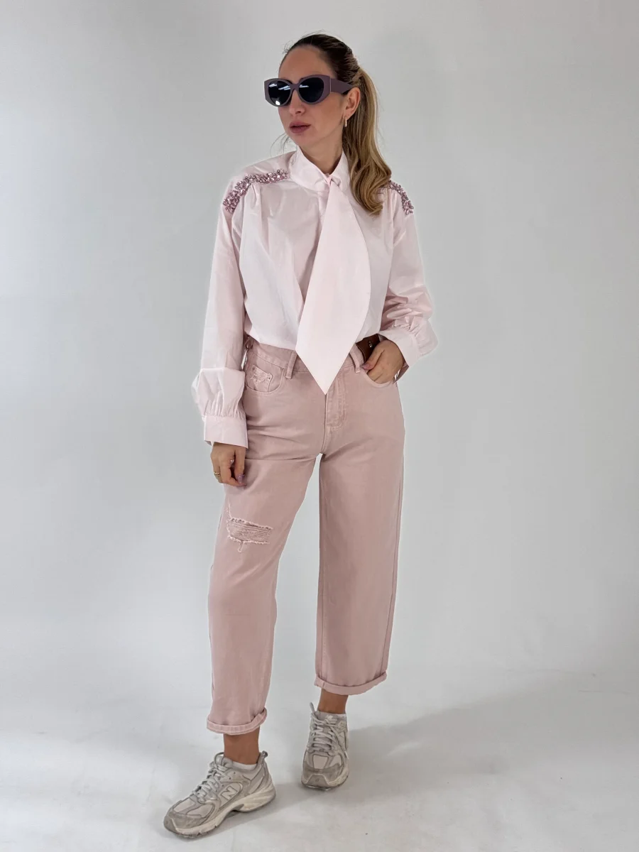 CAMICIA ARIELLE STRASS ROSA - immagine 7