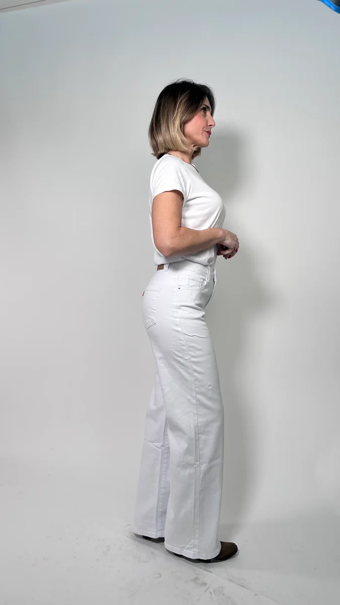 Jeans Wide leg Bianco estivo - immagine 5