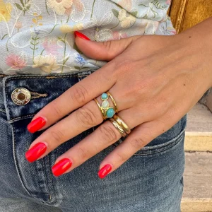 ANELLO PIETRE AZZURRE