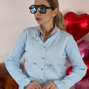 CARDIGAN TAYLOR CUORI AZZURRO