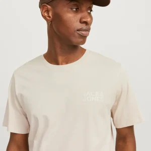 JACK & JONES T-SHIRT CON LOGO PICCOLO - Col. Beige