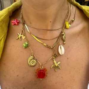 COLLANA GRANCHIO VETRO CHARME MARINI