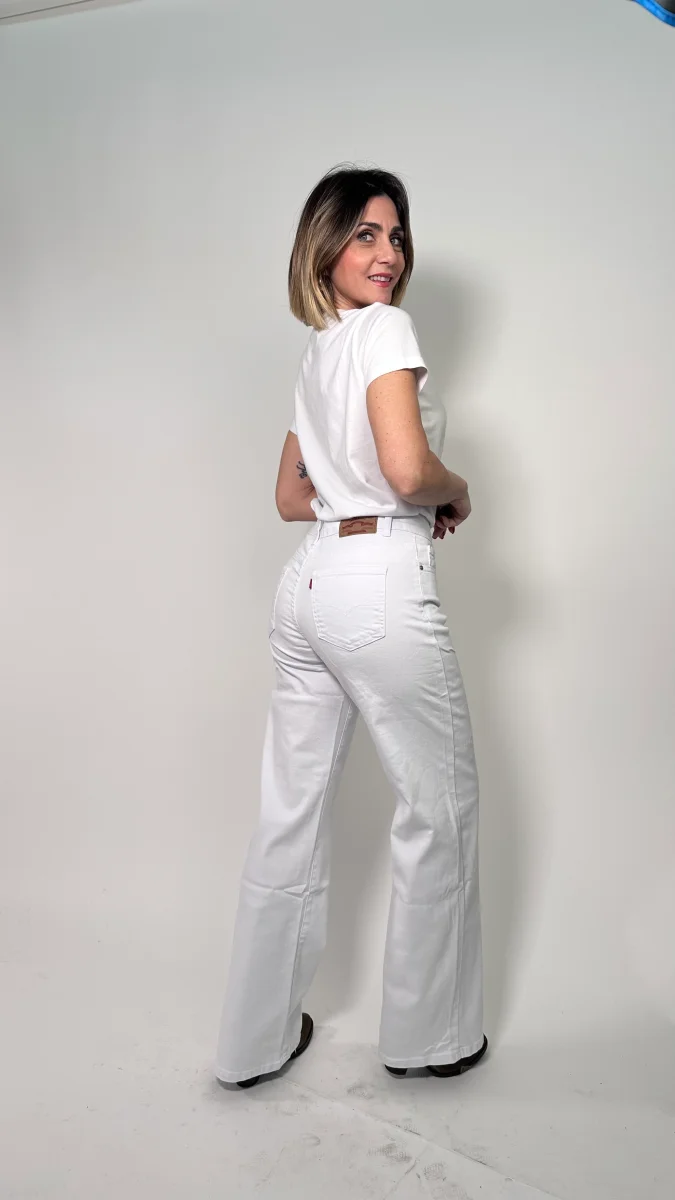 Jeans Wide leg Bianco estivo - immagine 4