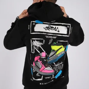 FELPA CON CAPPUCCIO "STREET" - Col. Nero