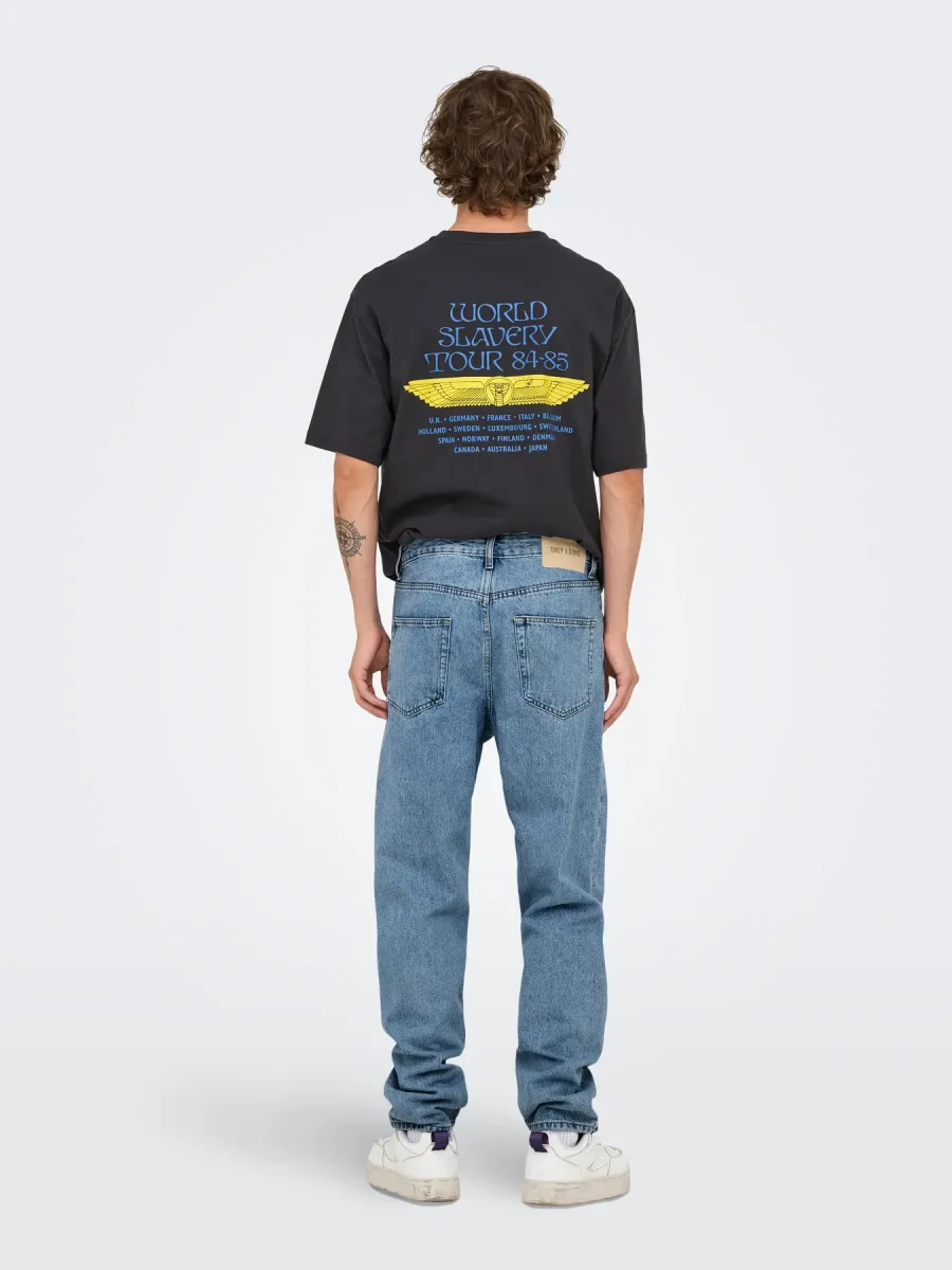 ONLY & SONS ONSTYE LOOSE TAPE JEANS - Light Blu Denim - immagine 6