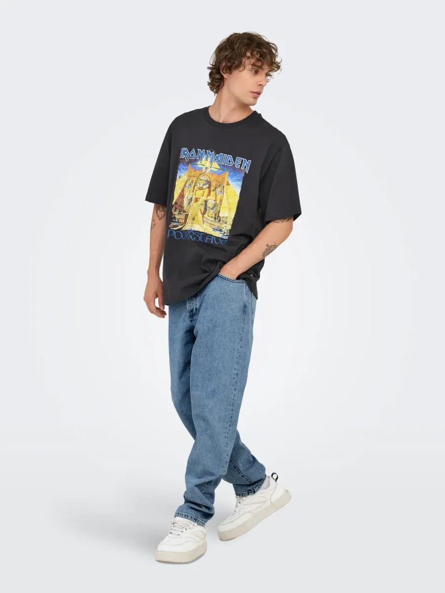 ONLY & SONS ONSTYE LOOSE TAPE JEANS - Light Blu Denim - immagine 3