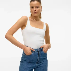 Vero Moda - Canotta CHLOE con scollo squadrato - col. bianco