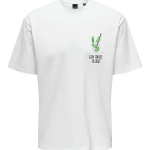 T-SHIRT "GIN TONIC, PLEASE!' " - Col. bianco