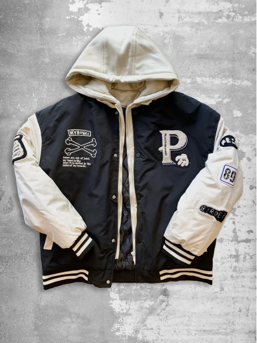 GIUBBOTTO BOMBER IMBOTTITO CON CAPUCCIO - Nero - immagine 2