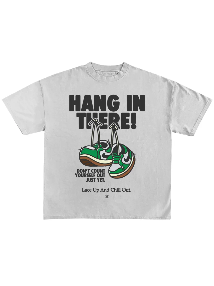 T-SHIRT "HANG IN THERE" - Col. Bianco - immagine 2