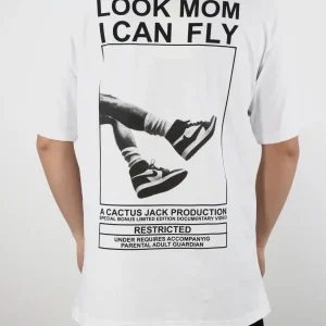 T-SHIRT "LOOK MOM I CAN FLY" - Col. Bianco